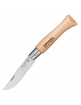 Нож Opinel №5, нержавеющая сталь, рукоять из бука